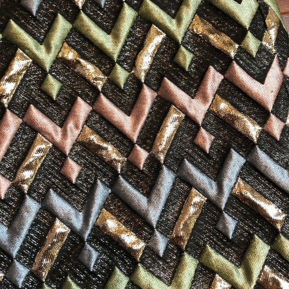 Milly Runway Couture Metallic A Line Skirt - Picture 4 of 8